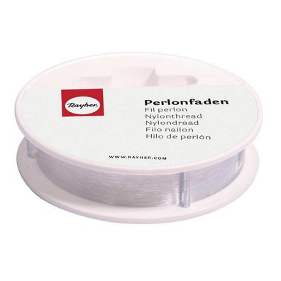 Rayher 8900400 Perlonfaden 0,35 mm glatt transparent 0,35 mm x 50,0m