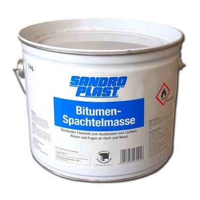 Sandroplast Bitumen Spachtelmasse 5kg Bitumenspachtel Bitumenmasse Abdichtung