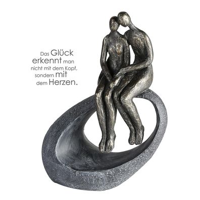 Casablanca Skulptur Moment Poly, roncefarb. Höhe: 27 cm Breite: 19 cm Tiefe: 9