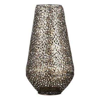 Casablanca Boden-Windlicht "Purley" Metall . goldfarben . Antikfinish H: 46 cm Ø