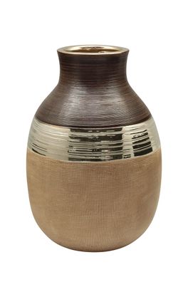 Gilde Flaschenvase "Bradora" braun/champagner/beige H= 27,5 cm 47132