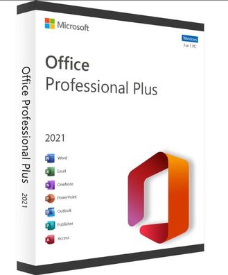 Microsoft Office 2021 Professional Plus -Kein ABO - Windows 10 /11 Neu Deutsch