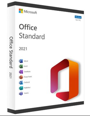 Microsoft Office 2021 Standard -Kein ABO - Windows 10 /11 Neu Deutsch