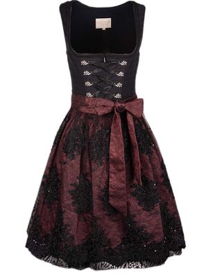 Dirndl Leslie 60er Länge schwarz