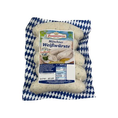 Food-United bayerische Wurst-Spezialität Münchner Weißwürste Zimmermann 300g