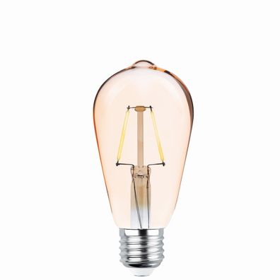 Forever Light LED Birne Filament E27 ST64 4W 230V 2200K 400 Lumen COG Gold Reto