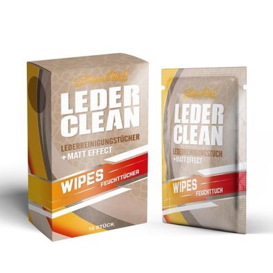 ShinyChiefs Leder Clean Lederreinigungs Feuchttücher Wipes 10 Stück + Matt Effect