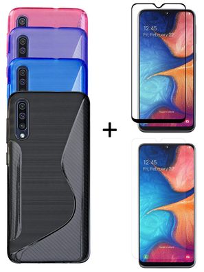 cofi1453® S-Line Hülle Bumper kompatibel mit Samsung Galaxy A20e (A202F) Silikonhü