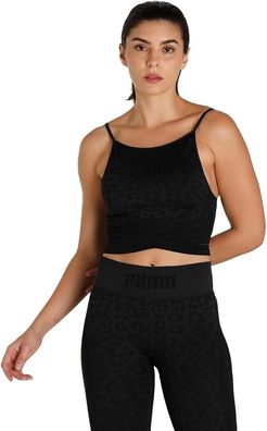 PUMA Damen Nahtloser Modischer Formknit-BH mit Mittlerer Belastung Unterwäsche T