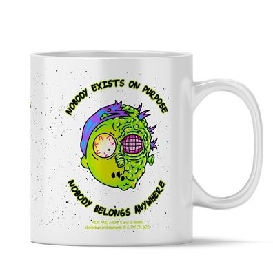 Rick and Morty Keramikbecher, Muster Morty 010, Kaffee- und Teebecher Tasse 330ml