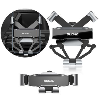 Dudao Gravity Auto-Smartphone-Halter Schwarz 360° drehbar aus Silikon für den