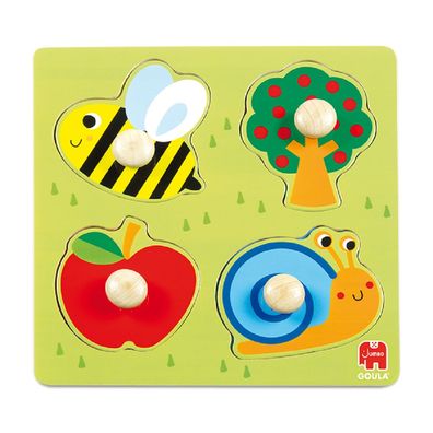 Goula 53010 Holzpuzzle Garten 4 Teile