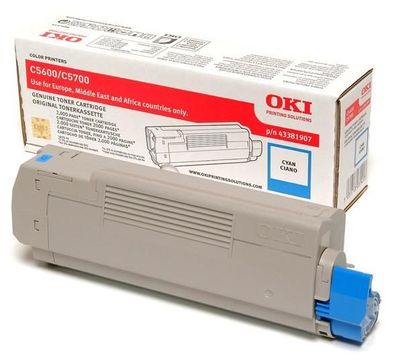 Toner f?r OKI C5600/C5600N/C5700/C5700N, cyan