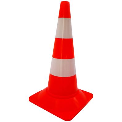 Verkehrsleitkegel 50 cm rot-weiß Warnhut Leitkegel Absperrkegel Pylon Warnleitkegel