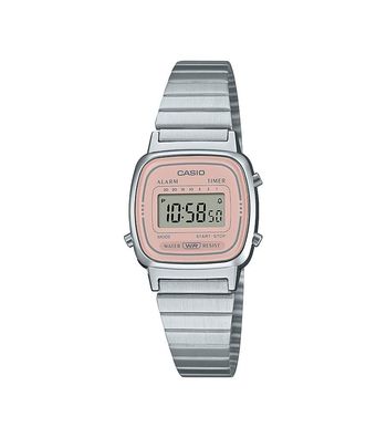 Casio Vintage Digitale Damen Armbanduhr silberfarben LA670WEA-4A2EF
