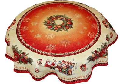 Tischdecke Weihnachten Rund 130 cm Hossner Fidelity Gobelin Gobelintischdecke Decke