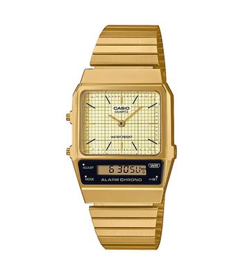 Casio Vintage Armbanduhr gelbgoldfarben digital/analog AQ-800EG-9AEF