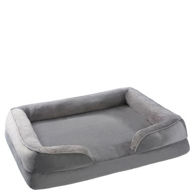 petstuff® Hundebett M 90x70x21cm hellgrau