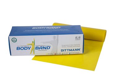 Body-Band 5,5m x 14,5 cm Dittmann Farbe Gelb - Leichter Widerstand