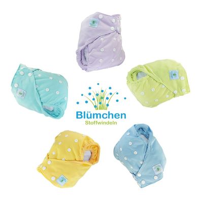 Blümchen One Size Überhose 3,5-16kg Druckis Pastell