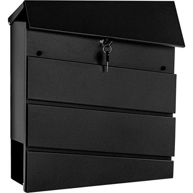 Stilista® Wandbriefkasten 370x370x100 Schwarz Prag