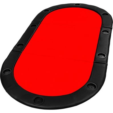 GAMES PLANET® Pokerauflage klappbar faltbar, rot