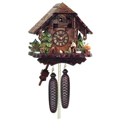 Engstler - 427 - Kuckucksuhr - 1-Tag-Kettenzugwerk - Nussbaum