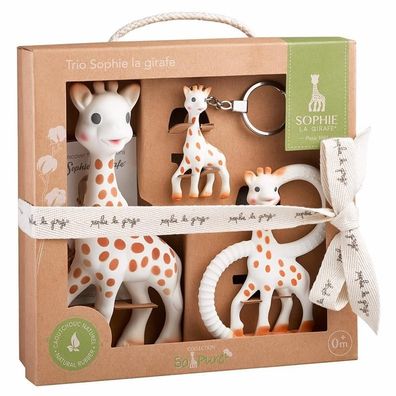 Sophie la girafe® So'Pure Set Trio mit Sophie la girafe, Beißring So'Pure, Schlüss