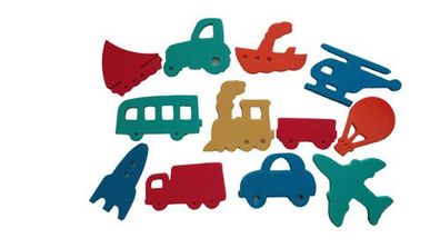 Badesticker - Moosgummitiere Fahrzeug Autos etc. Stärke 0,8cm - 12 Stück