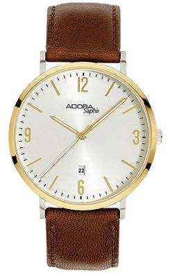 Adora Saphir > Herrenuhr Titan bicolor Armbanduhr Analog Quarz Ø 40mm