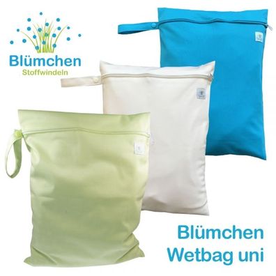 Blümchen wasserdichter Windelsack PUL unifarben mit Zip