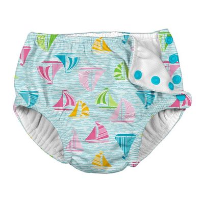 Iplay Swim Diaper Badewindel Schwimmwindel Light Aqua Sailboat Sea