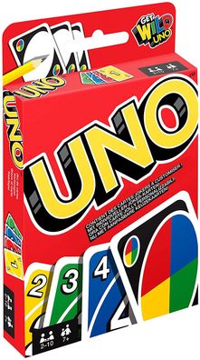 UNO Kartenspiel, geeignet für 2 - 10 Spieler von Mattel