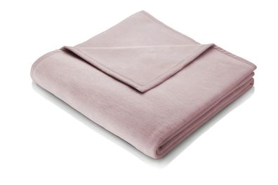 Biederlack Wohndecke Kuscheldecke 150x200 Lotus rosa uni 728920