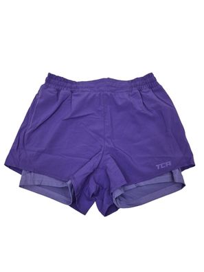 TCA Damen Performance 2-in-1 Laufshorts Innerer Kompressionshose Shorts LILA