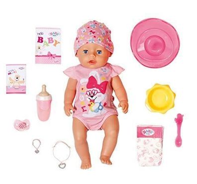 Zapf Creation 827956 BABY born Magic Girl 43 cm 10 Lebensechte Funktionen Puppe