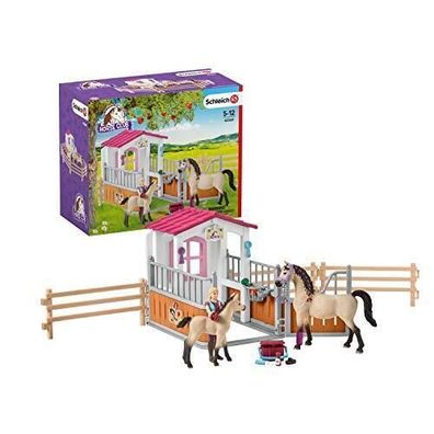 Schleich 42369 Horse Club Spielset Pferdebox Pferdepflegerin Spielzeug Pony