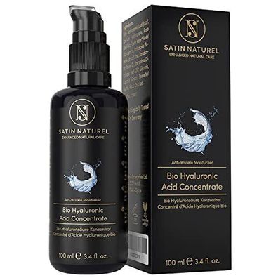 Satin Naturel Bio Hyaluron Serum 100ml Vegan Anti Falten Gesichtsserum Damen