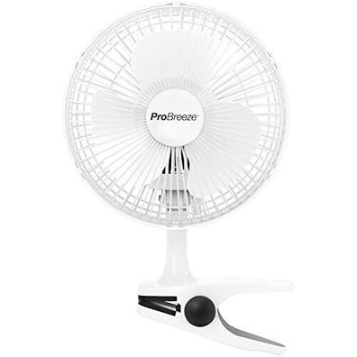 Pro BreezeTM Mini Ventilator 20cm Durchmesser 2 Geschwindigkeitsstufen mit Clip