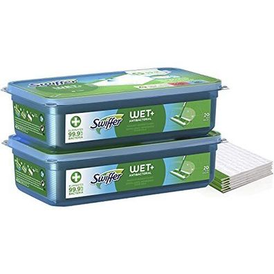 Swiffer Wet+ Bodenwischer Feuchte Bodentücher 40 Tücher Wischer Staub Tierhaare