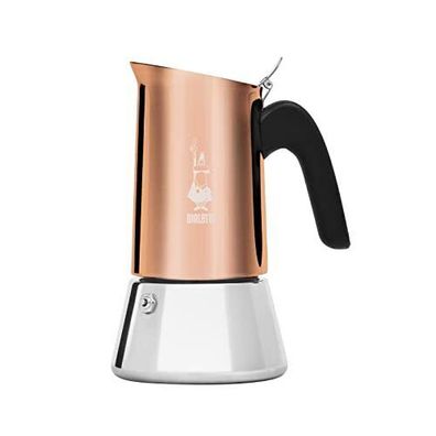 Bialetti 0007284 New Venus Kaffeemaschine 4 Tassen Edelstahl Bronze-Design