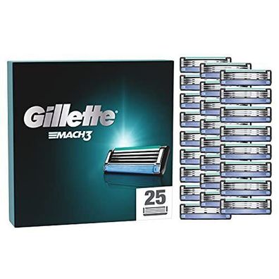 Gillette Mach3 Rasierklingen 25 Ersatzklingen Nassrasierer Herren 3-fach Klinge