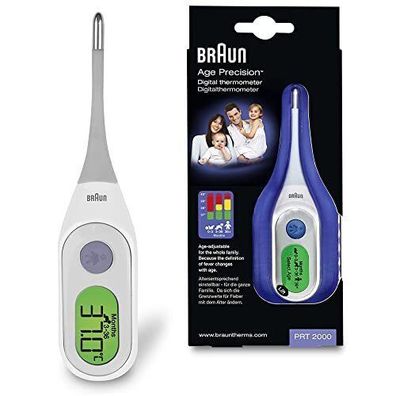 Braun 609337 Thermometer PRT 2000 Age Precision Digitales Fieberthermometer