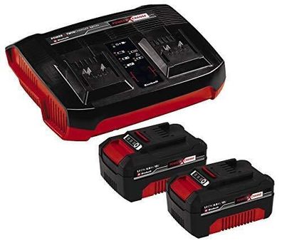 Original Einhell Starter Kit 2x 4,0 Ah Akkus und Twincharger Power X-Change