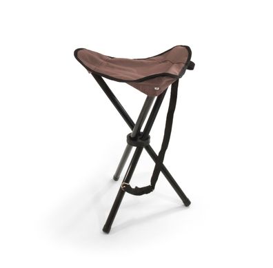BasicNature Dreibeinhocker 'Travelchair', Stahl, braun