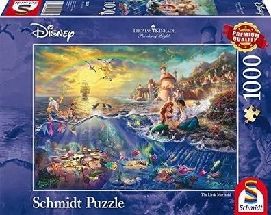 Schmidt Spiele 59479 Thomas Kinkade Kleine Meerjungfrau Arielle 1000 Teile