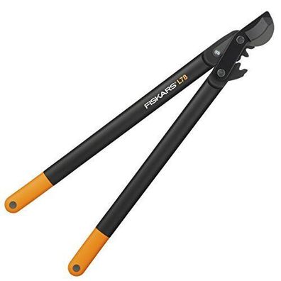 Fiskars 1000584 PowerGear II Bypass-Getriebeastschere Länge 70 cm Schwarz/Orange