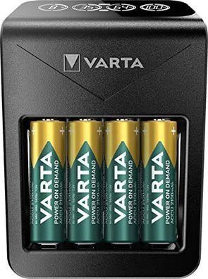 VARTA Akku Ladegerät inkl. 4X AA 2100mAh Akku Batterieladegerät fér AA/AAA/9V