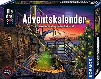 KOSMOS 632441 Die drei ??? Adventskalender 2022 Rätsel-Adventskalender Kinder