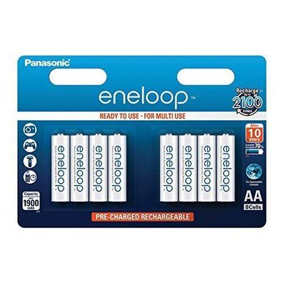 Panasonic eneloop Ready-to-Use Ni-MH Akku AA Mignon 8er Pack 2100 Ladezyklen